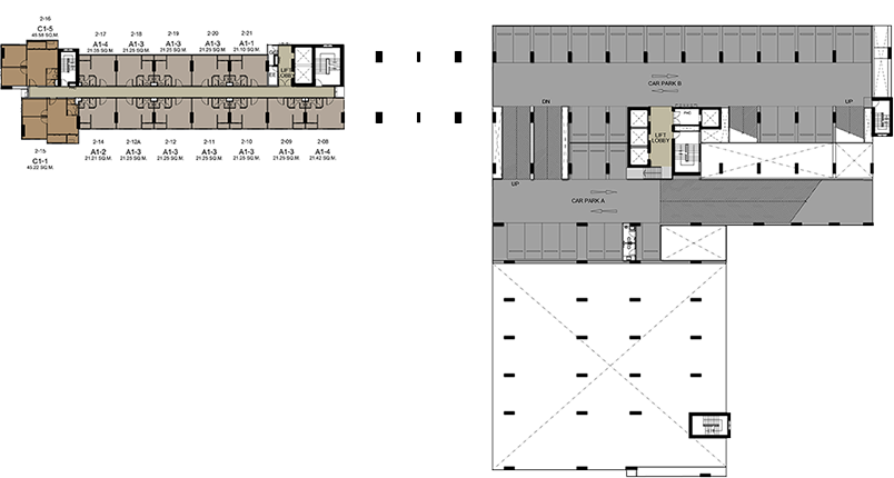 Floor Plan IDEO สาทร-ท่าพระ ชั้น 2