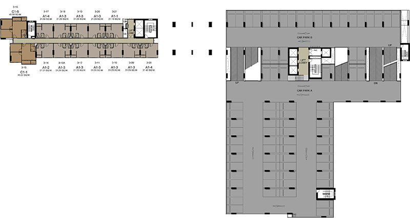 Floor Plan IDEO สาทร-ท่าพระ ชั้น 3
