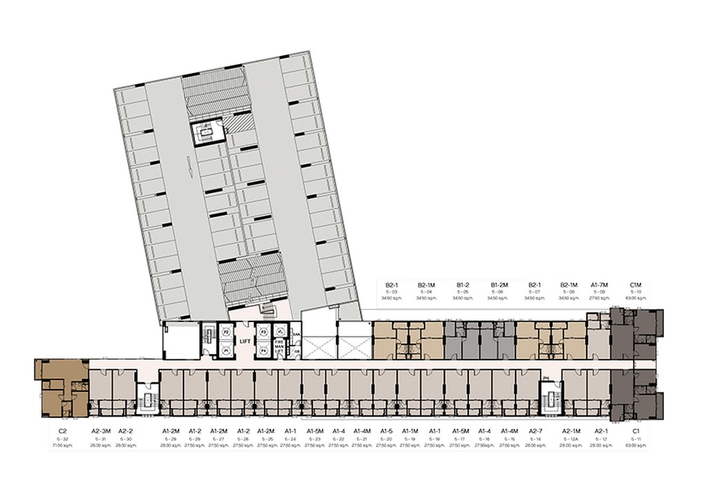 IDEO Thaphra Interchange-Floor Plan Building Floor5