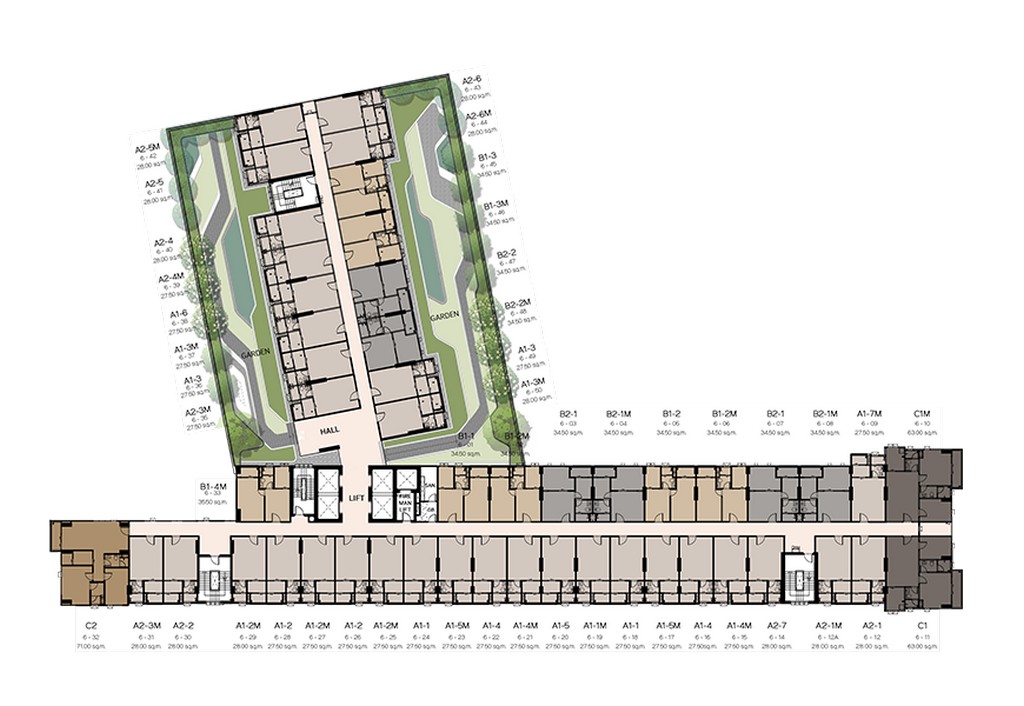 IDEO Thaphra Interchange-Floor Plan Building Floor6