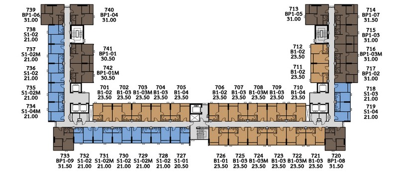 Kensington Sukhumvit Thepharak Floor Plan 7-35